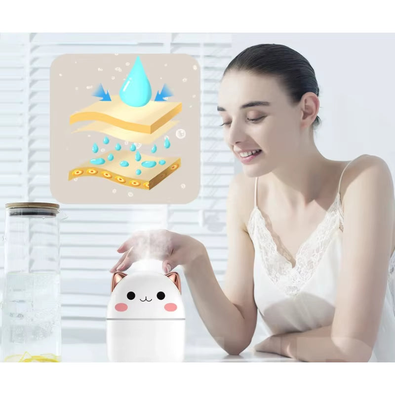 Kitten Humidifier Cute Air Humidifier Aromatherapy Humidifier Diffuser Essential Oil Diffuser Home Air Purifier