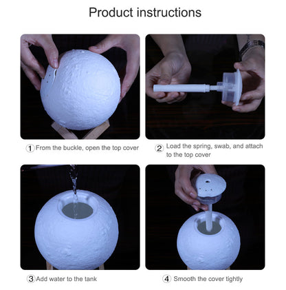 Creative Night Light Moon Light Air Humidifier