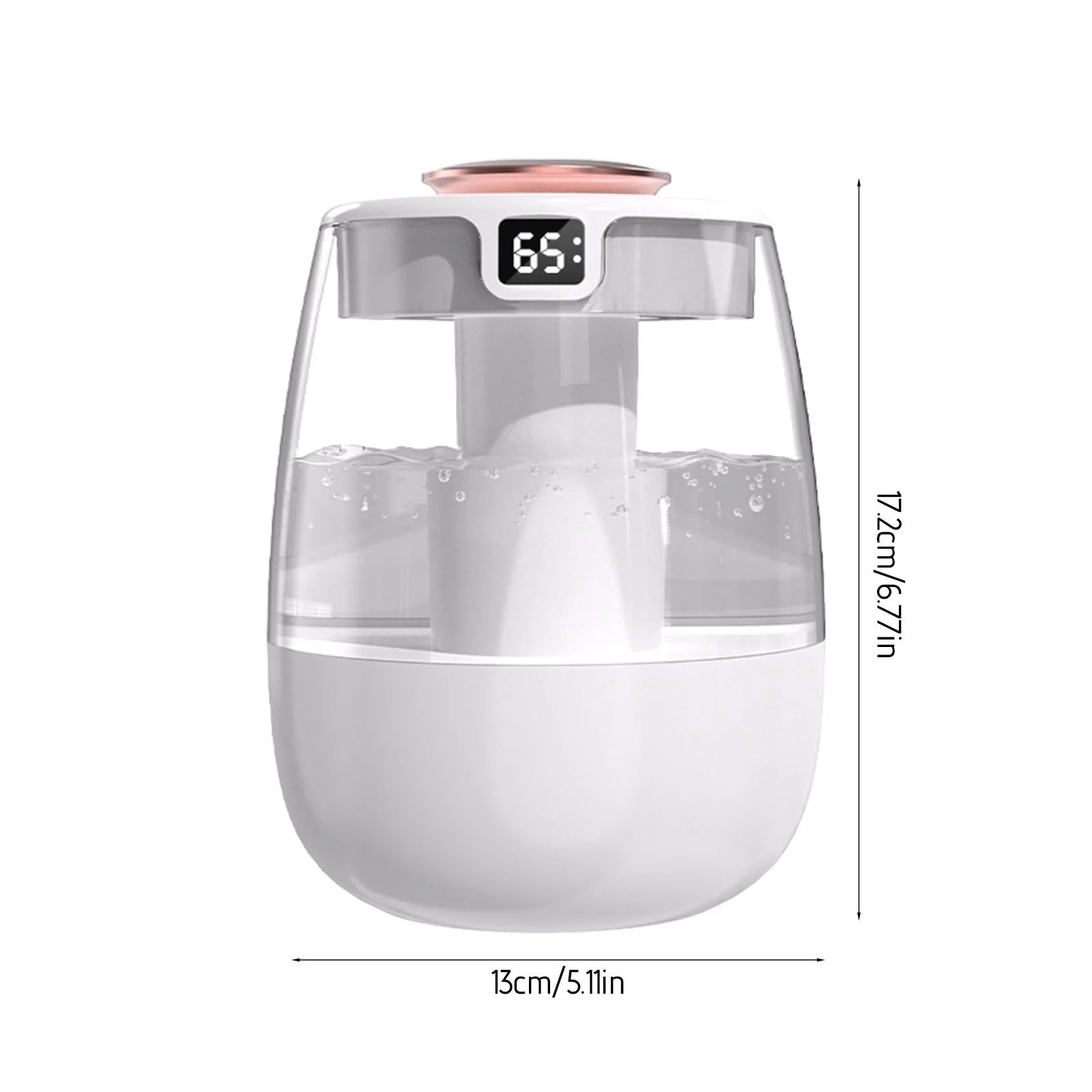 Air Purifier and Humidifier Combo, USB Humidifier with Humidity Display, Quiet Cool Mist Humidifier for Bedroom and Office Plants, Easy to Clean