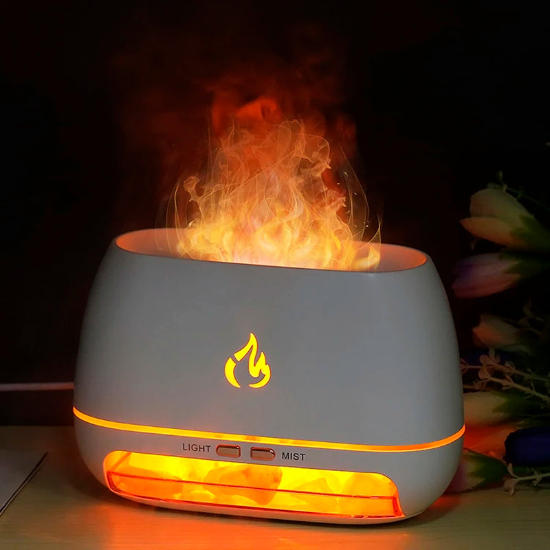 Aroma Diffuser Mini Ultrasonic Usb Air Humidifier 3D Flame Air Humidifier Colorful Humidifier